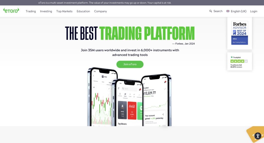 etoro website