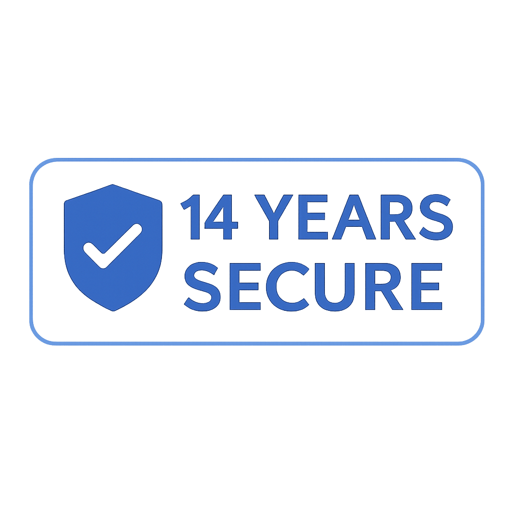 14 Years Secure Badge